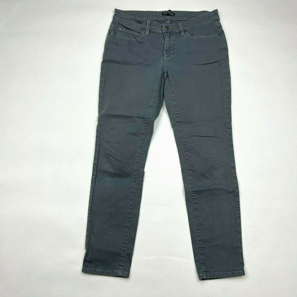 Eileen Fisher Organic Cotton Jeans Pockets Stretch Zip Closure Pants Women 6 - Picture 1 of 10